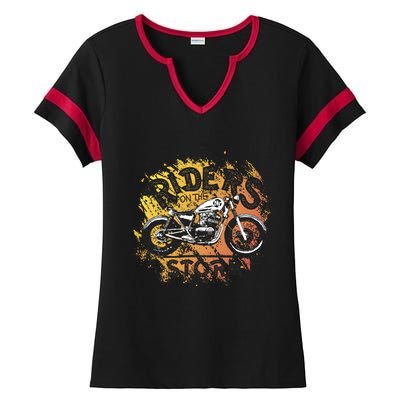 Vintage Motorcycle Ladies Halftime Notch Neck Tee