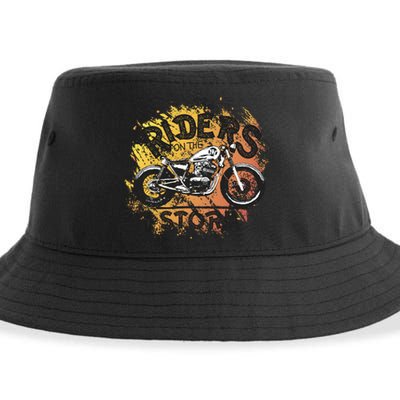 Vintage Motorcycle Sustainable Bucket Hat