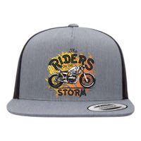 Vintage Motorcycle Flat Bill Trucker Hat