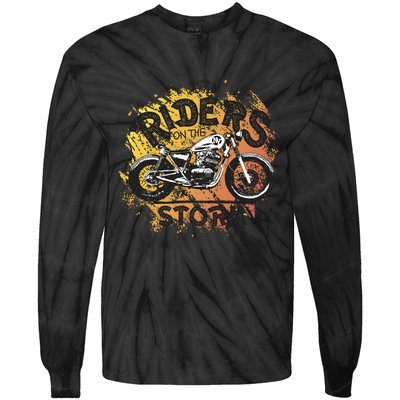 Vintage Motorcycle Tie-Dye Long Sleeve Shirt