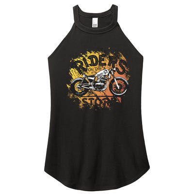 Vintage Motorcycle Women’s Perfect Tri Rocker Tank