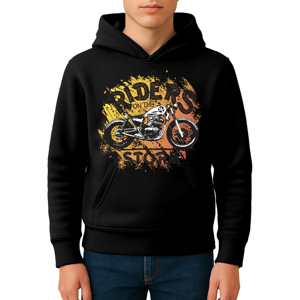 Vintage Motorcycle Kids Hoodie
