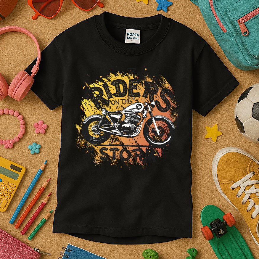 Vintage Motorcycle Kids T-Shirt