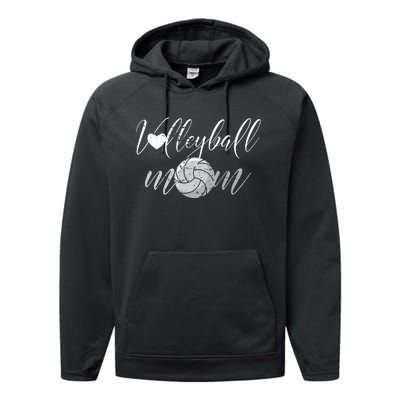 Volleyball Mom Volleyballer funny sport Mother's Day Performance Fleece Hoodie