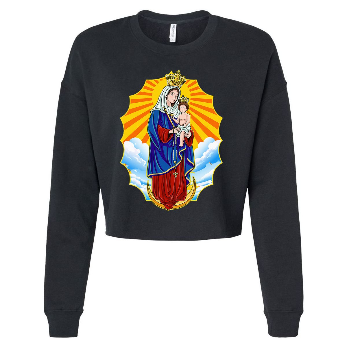 Venezuela Maracaibo Virgen Chinita Chiquinquira Cropped Pullover Crew