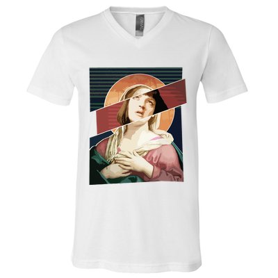 Virgin Mia Wallace Nose Bleed Overdose Icon Gift V-Neck T-Shirt