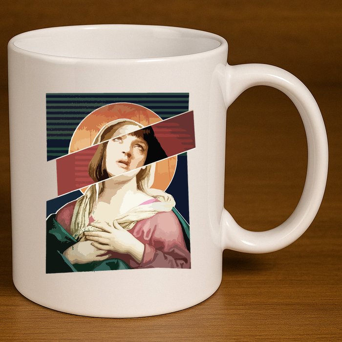 Virgin Mia Wallace Nose Bleed Overdose Icon Gift 11oz C Handle Ceramic Mug