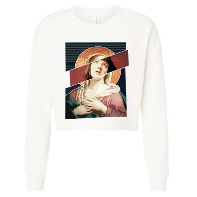 Virgin Mia Wallace Nose Bleed Overdose Icon Gift Cropped Pullover Crew