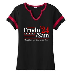 Viggo Mortensen Wearing Frodo And Sam 2024 I Will Take The Ring To Mordor Ladies Halftime Notch Neck Tee