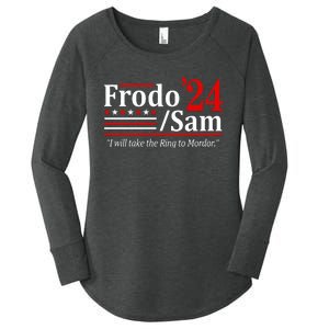 Viggo Mortensen Wearing Frodo And Sam 2024 I Will Take The Ring To Mordor Women's Perfect Tri Tunic Long Sleeve Shirt