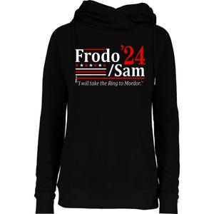 Viggo Mortensen Wearing Frodo And Sam 2024 I Will Take The Ring To Mordor Womens Funnel Neck Pullover Hood