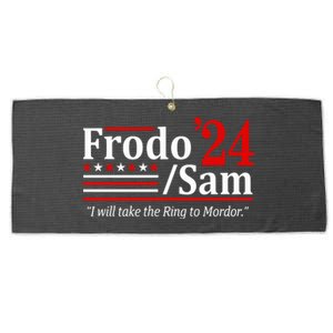 Viggo Mortensen Wearing Frodo And Sam 2024 I Will Take The Ring To Mordor Large Microfiber Waffle Golf Towel