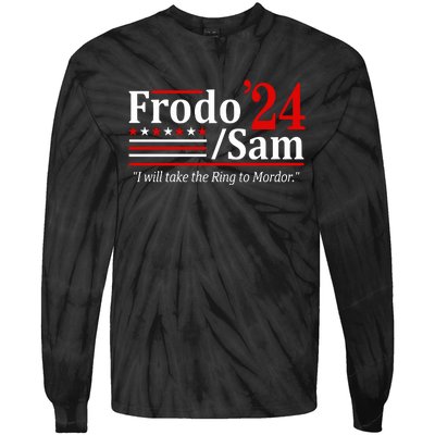 Viggo Mortensen Wearing Frodo And Sam 2024 I Will Take The Ring To Mordor Tie-Dye Long Sleeve Shirt