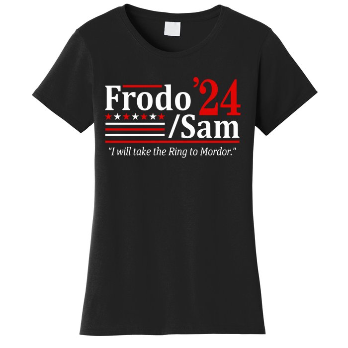 Viggo Mortensen Wearing Frodo And Sam 2024 I Will Take The Ring To Mordor Women's T-Shirt