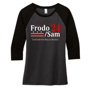 Viggo Mortensen Wearing Frodo And Sam 2024 I Will Take The Ring To Mordor Women's Tri-Blend 3/4-Sleeve Raglan Shirt