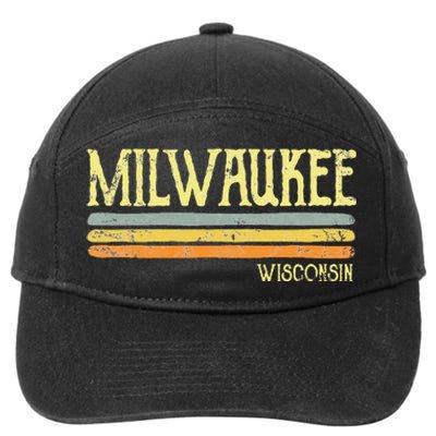 Vintage Milwaukee Wisconsin Wi Love Gift Souvenir 7-Panel Snapback Hat