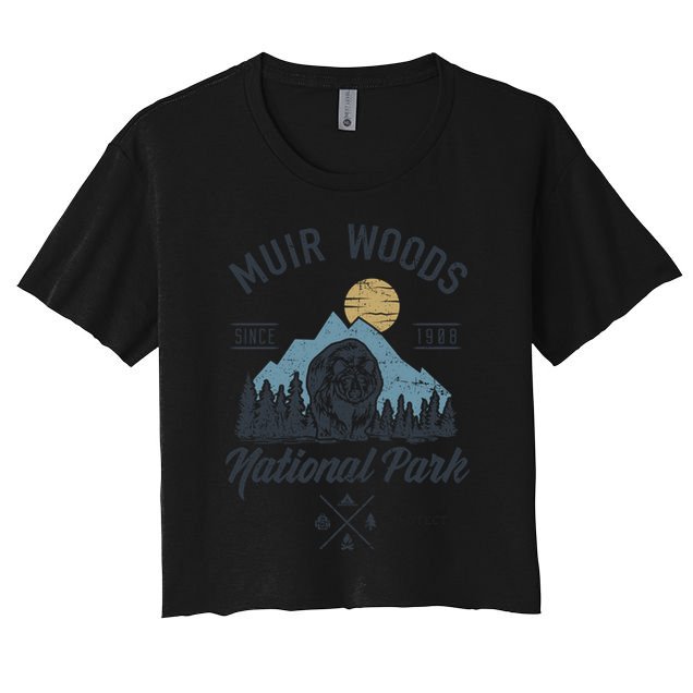 Vintage Muir Woods National Park Hiking Camping Gift Crop Top