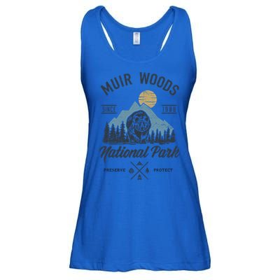 Vintage Muir Woods National Park Hiking Camping Gift Ladies Essential Flowy Tank