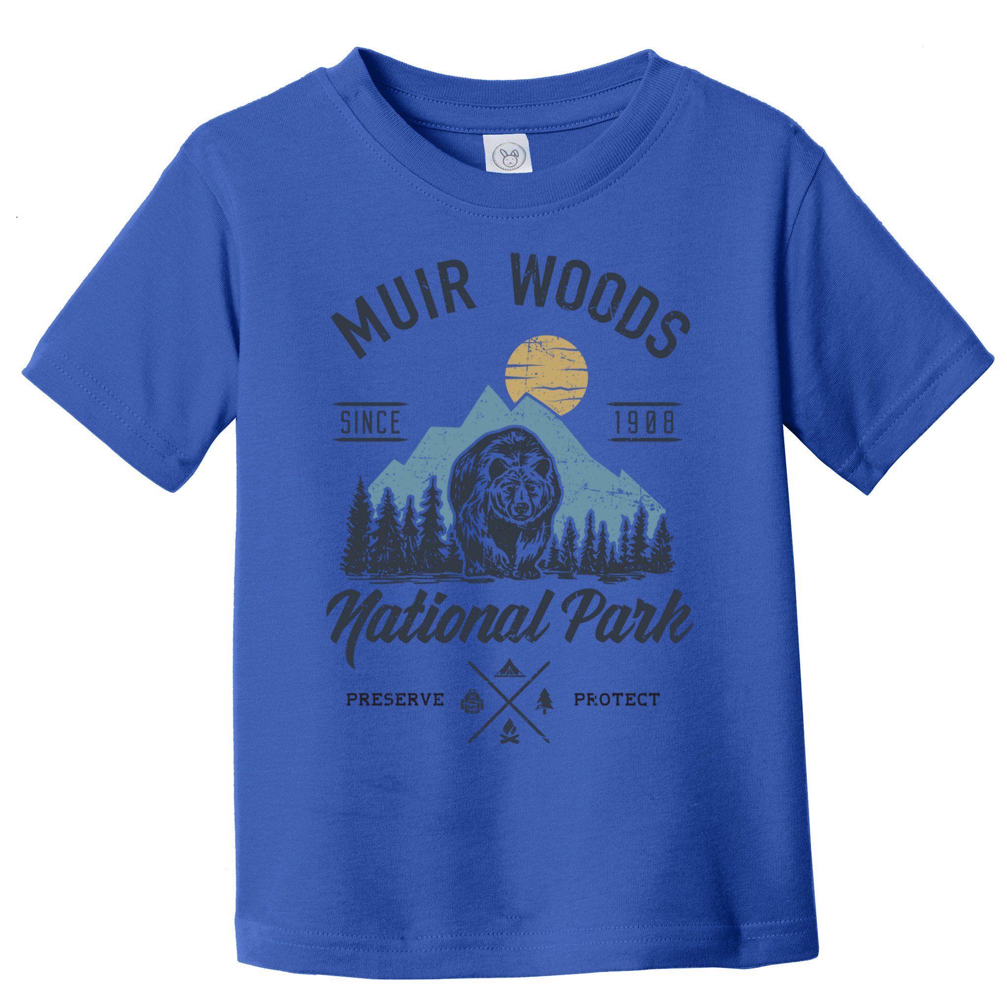 Vintage Muir Woods National Park Hiking Camping Gift Toddler T-Shirt
