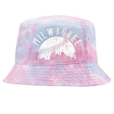 Vintage Milwaukee Wisconsin Skyline Apparel Tie-Dyed Bucket Hat