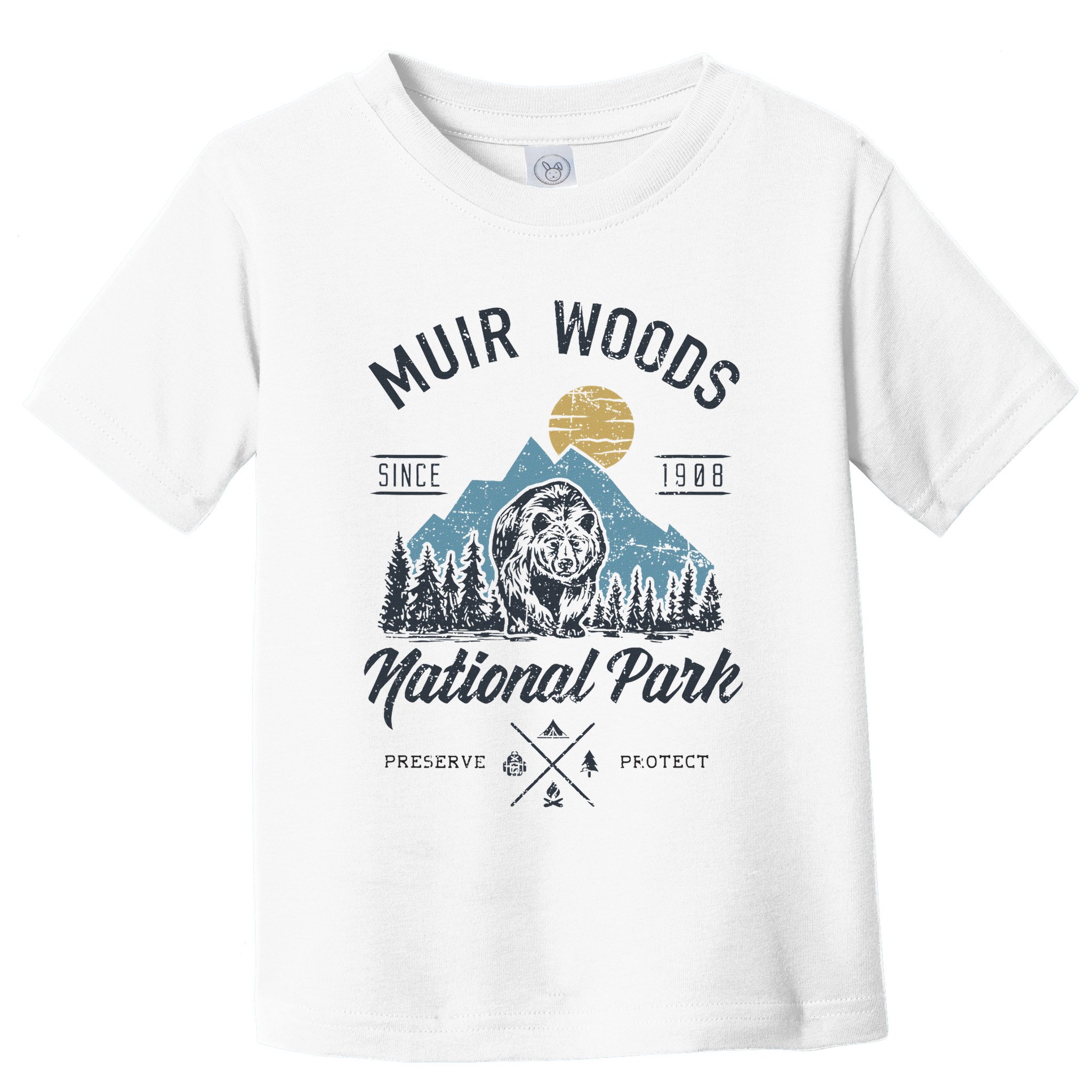 Vintage Muir Woods National Park Hiking Camping Toddler T-Shirt