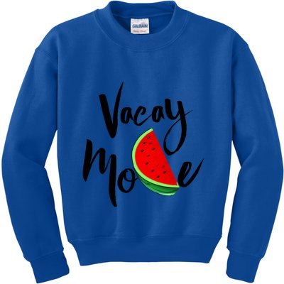 Vacay Mode Watermelon Tropical Summer Vibes Fruit Gift Kids Sweatshirt