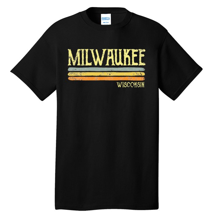 Vintage Milwaukee Wisconsin Wi Love Souvenir Tall T-Shirt