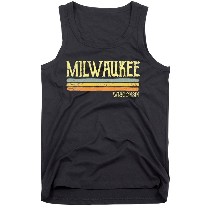 Vintage Milwaukee Wisconsin Wi Love Souvenir Tank Top