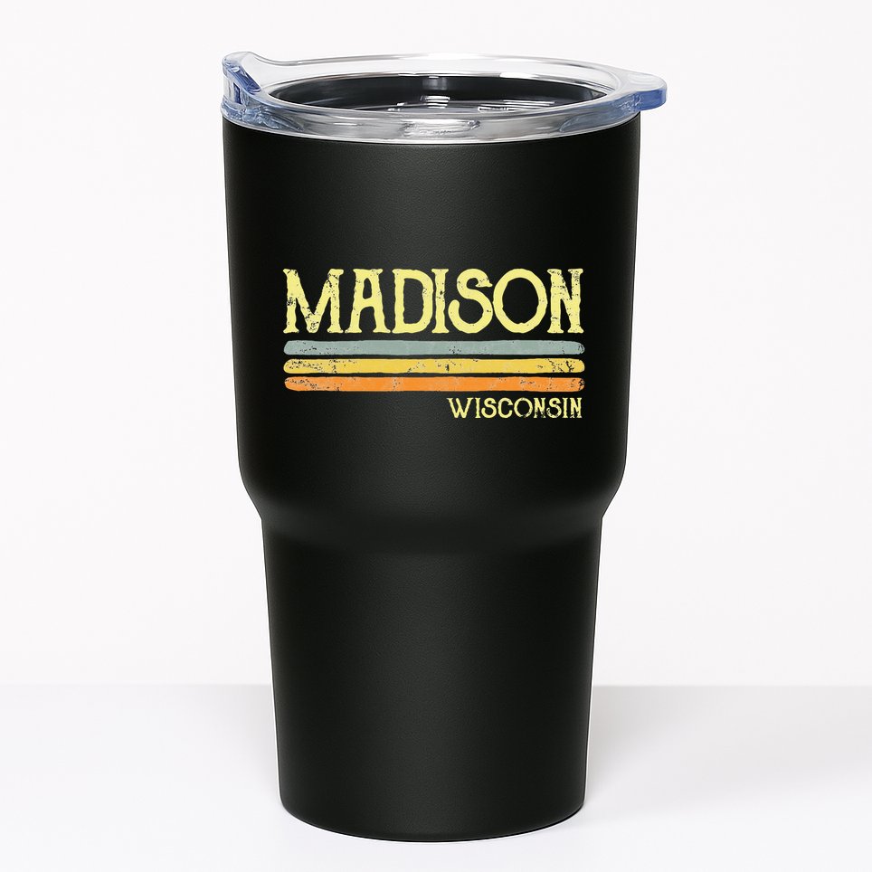 Vintage Madison Wisconsin Wi Love Gift Souvenir Tumbler