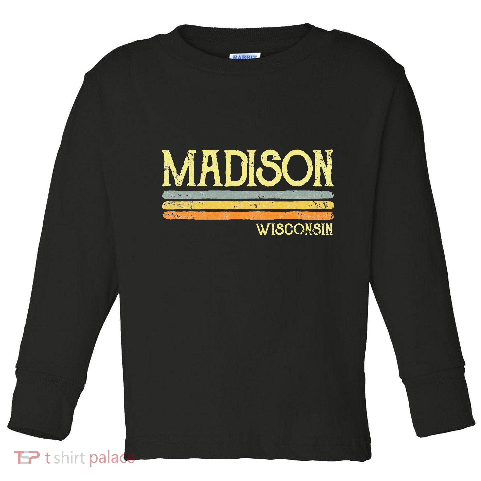 Vintage Madison Wisconsin Wi Love Gift Souvenir Toddler Long Sleeve Shirt