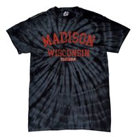 Vintage Madison Wisconsin State Wi Athletic Sports Tie-Dye T-Shirt