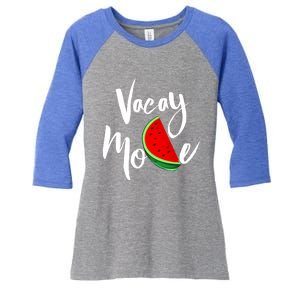 Vacay Mode Watermelon Tropical Summer Vibes Fruit Cool Gift Women's Tri-Blend 3/4-Sleeve Raglan Shirt