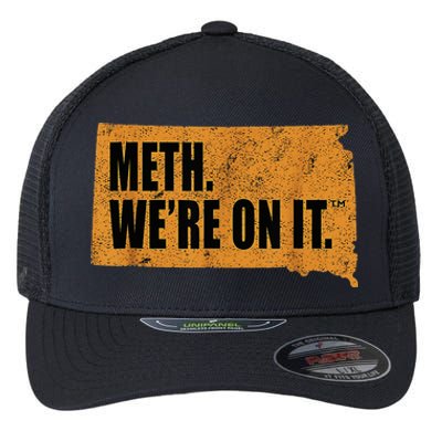 Vintage Meth WeRe On It South Dakota Anti Drugs Campaign Flexfit Unipanel Trucker Cap