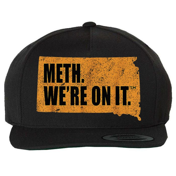 Vintage Meth WeRe On It South Dakota Anti Drugs Campaign Wool Snapback Cap