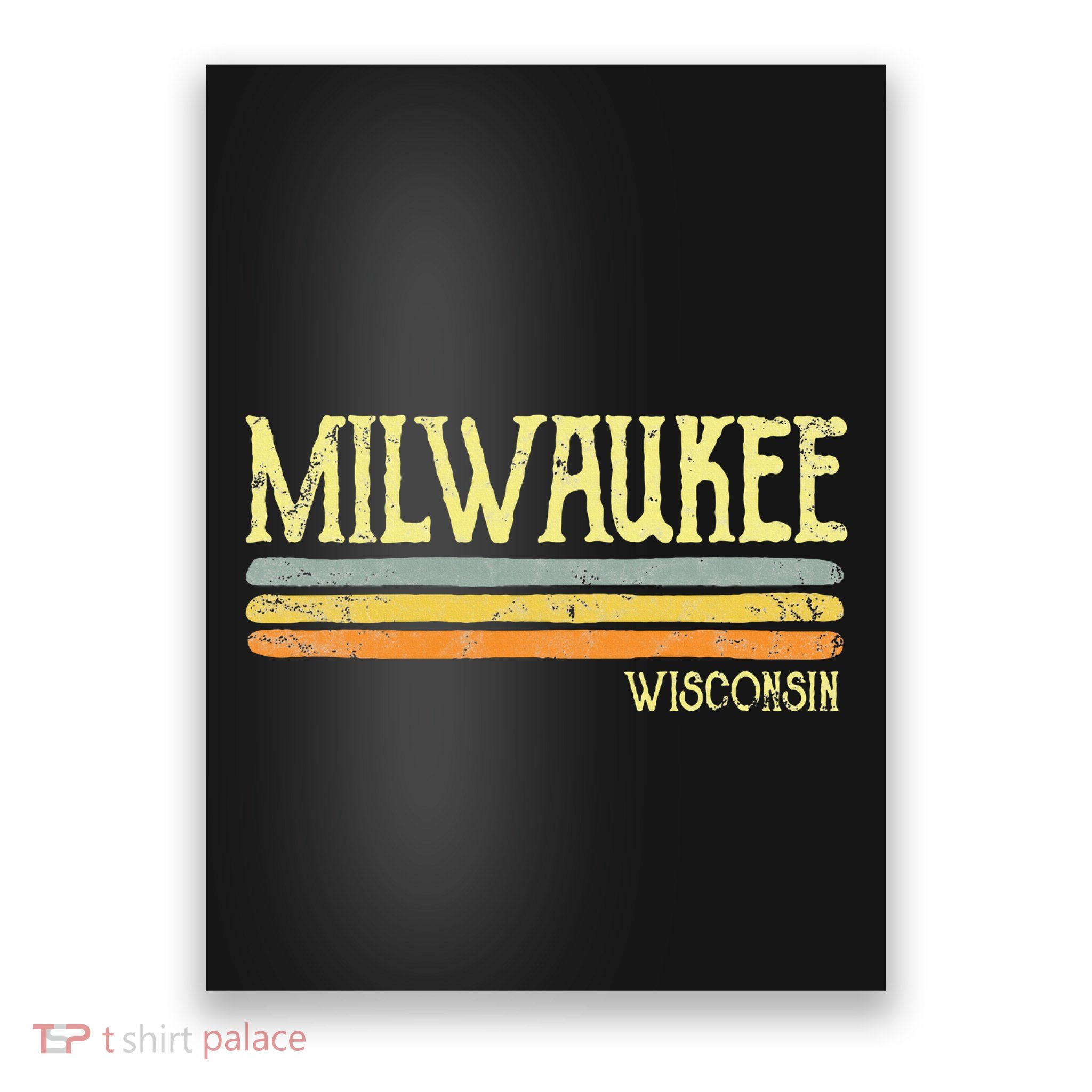 Vintage Milwaukee Wisconsin Wi Love Gift Souvenir Poster