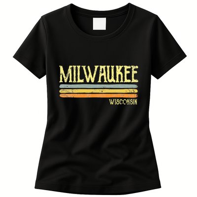 Vintage Milwaukee Wisconsin Wi Love Gift Souvenir Womens T-Shirt