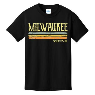 Vintage Milwaukee Wisconsin Wi Love Gift Souvenir Kids T-Shirt