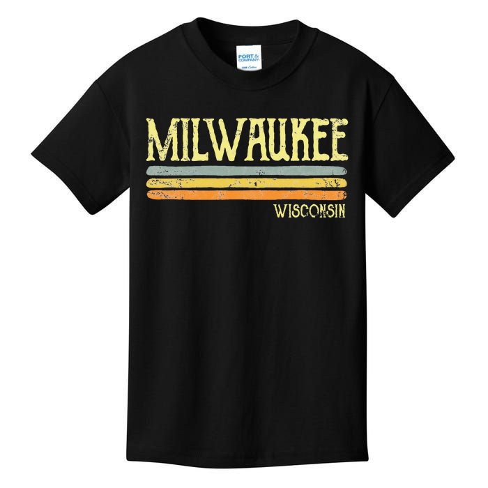 Vintage Milwaukee Wisconsin Wi Love Gift Souvenir Kids T-Shirt