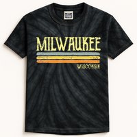 Vintage Milwaukee Wisconsin Wi Love Gift Souvenir Kids Tie-Dye T-Shirt