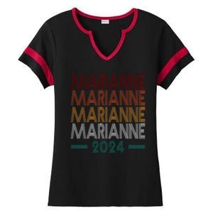 Vote Marianne Williamson Retro 2024 Ladies Halftime Notch Neck Tee