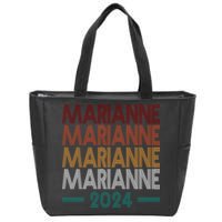 Vote Marianne Williamson Retro 2024 Zip Tote Bag