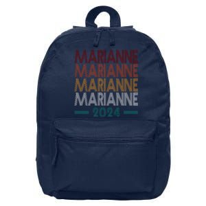 Vote Marianne Williamson Retro 2024 16 in Basic Backpack