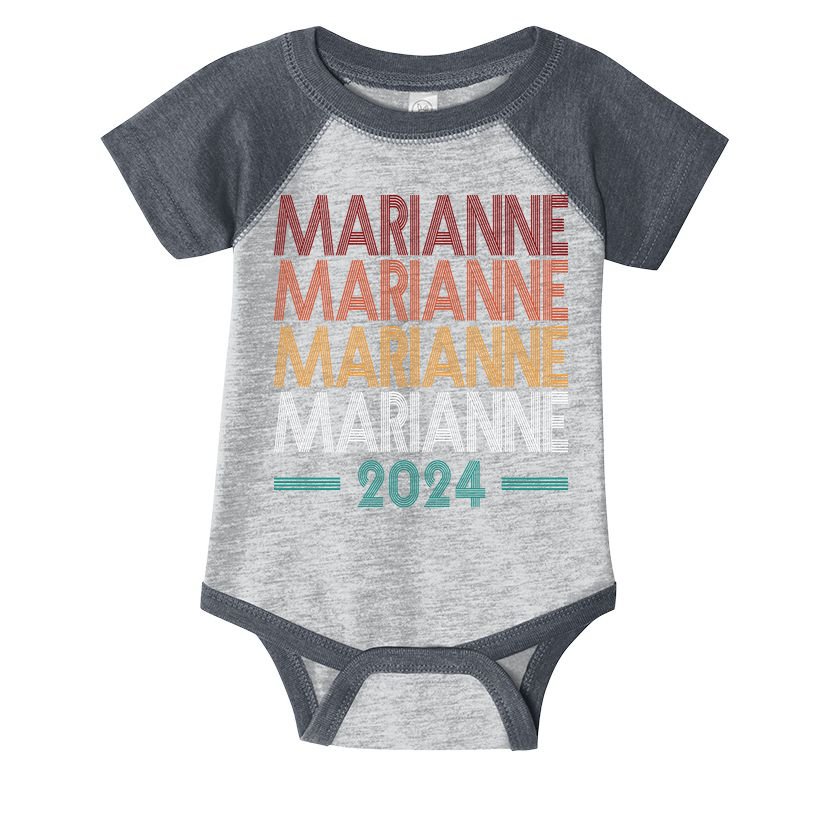 Vote Marianne Williamson Retro 2024 Infant Baby Jersey Bodysuit