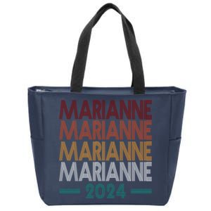 Vote Marianne Williamson Retro 2024 Zip Tote Bag