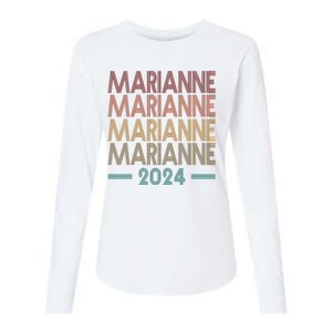 Vote Marianne Williamson Retro 2024 Womens Cotton Relaxed Long Sleeve T-Shirt