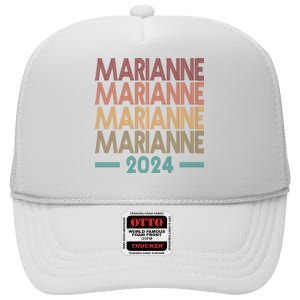 Vote Marianne Williamson Retro 2024 High Crown Mesh Back Trucker Hat