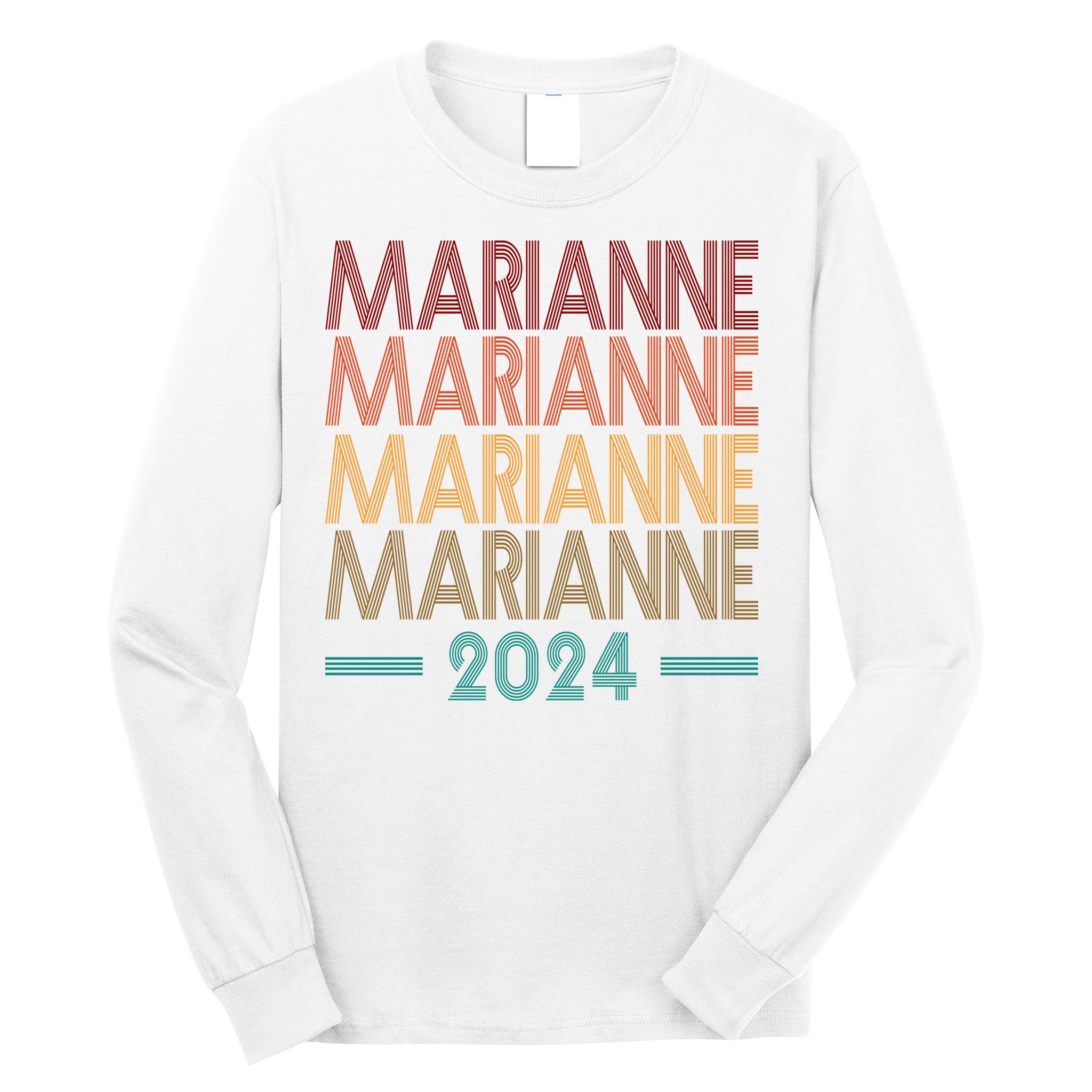 Vote Marianne Williamson Retro 2024 Long Sleeve Shirt