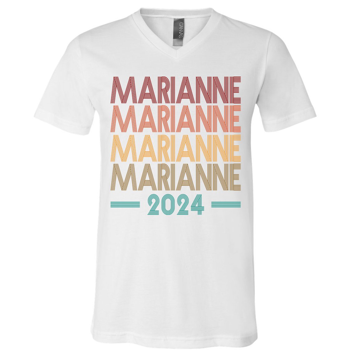 Vote Marianne Williamson Retro 2024 V-Neck T-Shirt