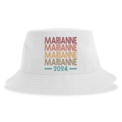 Vote Marianne Williamson Retro 2024 Sustainable Bucket Hat