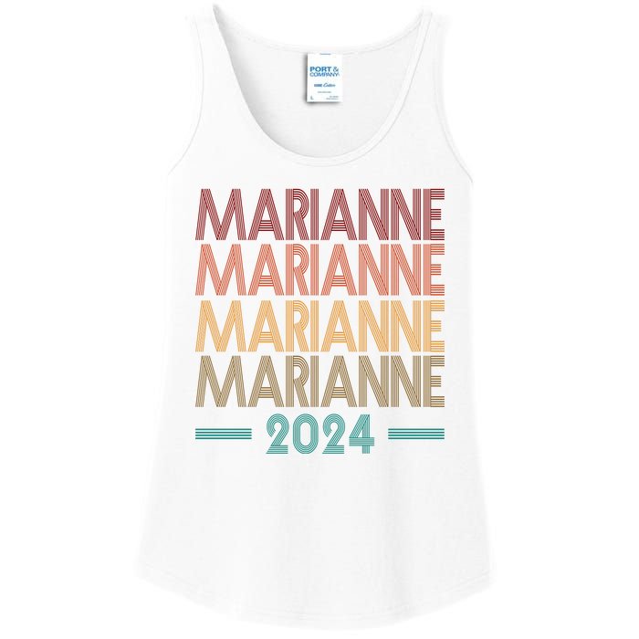 Vote Marianne Williamson Retro 2024 Ladies Essential Tank